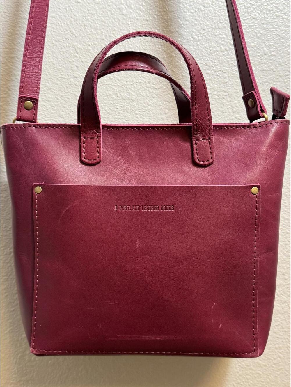 Portland Leather Goods Mini Crossbody Zipper Tote - Boysenbery
